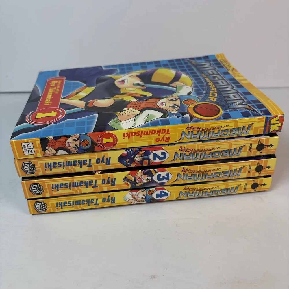 MegaMan NT Warrior Manga Volumes 1-4 Set Ryo Takamisaki Vizkids Action Sci-Fi